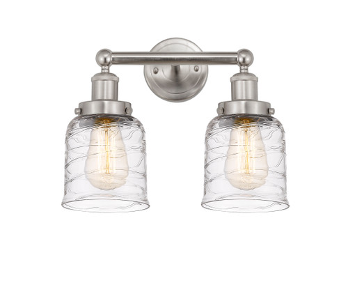 INNOVATIONS 616-2W-SN-G513 Bell 2 Light 15.5 inch Bath Vanity Light Brushed Satin Nickel