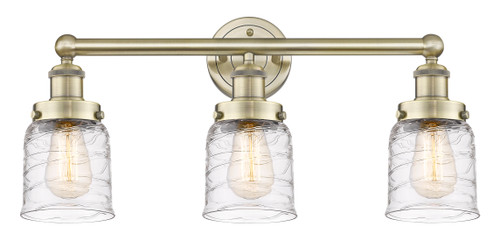 INNOVATIONS 616-3W-AB-G513 Bell 3 24.5 inch Bath Vanity Light Antique Brass