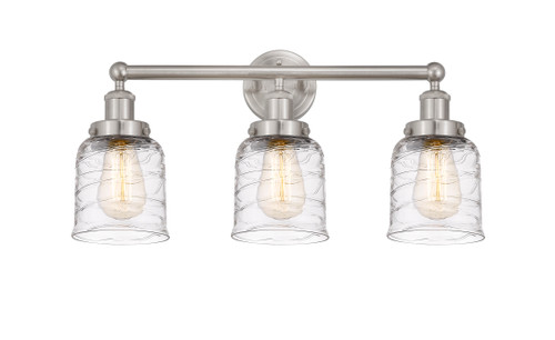 INNOVATIONS 616-3W-SN-G513 Bell 3 Light 24.5 inch Bath Vanity Light Brushed Satin Nickel