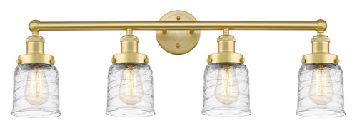 INNOVATIONS 616-4W-SG-G513 Bell 4 33.5 inch Bath Vanity Light Satin Gold