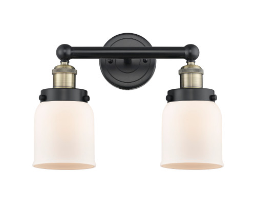 INNOVATIONS 616-2W-BAB-G51 Bell 2 15.5 inch Bath Vanity Light Black Antique Brass