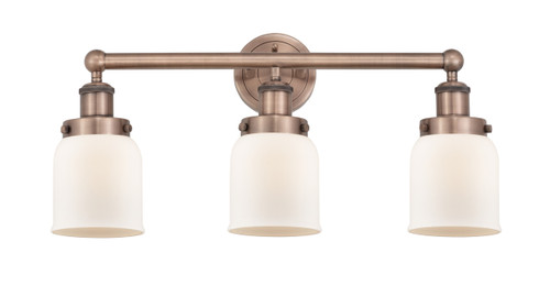 INNOVATIONS 616-3W-AC-G51 Bell 3 24.5 inch Bath Vanity Light Antique Copper