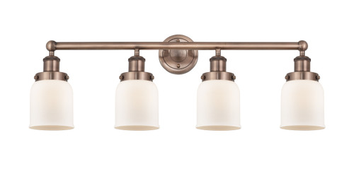 INNOVATIONS 616-4W-AC-G51 Bell 4 33.5 inch Bath Vanity Light Antique Copper