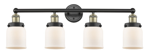 INNOVATIONS 616-4W-BAB-G51 Bell 4 33.5 inch Bath Vanity Light Black Antique Brass