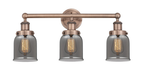 INNOVATIONS 616-3W-AC-G53 Bell 3 24.5 inch Bath Vanity Light Antique Copper