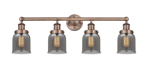 INNOVATIONS 616-4W-AC-G53 Bell 4 33.5 inch Bath Vanity Light Antique Copper