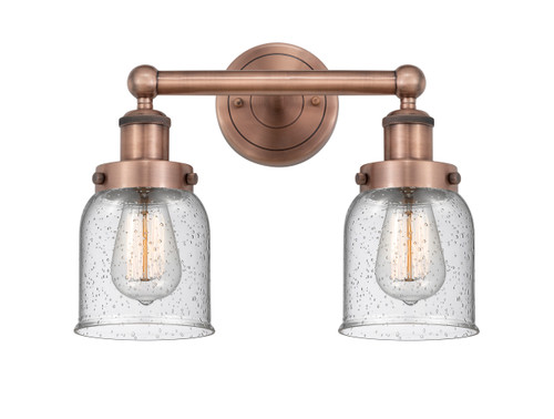 INNOVATIONS 616-2W-AC-G54 Bell 2 15.5 inch Bath Vanity Light Antique Copper
