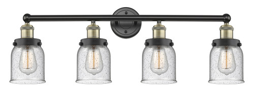 INNOVATIONS 616-4W-BAB-G54 Bell 4 33.5 inch Bath Vanity Light Black Antique Brass