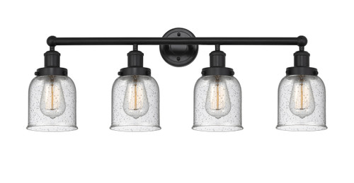 INNOVATIONS 616-4W-BK-G54 Bell 4 Light 33.5 inch Bath Vanity Light Matte Black