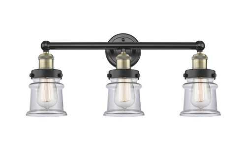 INNOVATIONS 616-3W-BAB-G182S Canton 3 23.25 inch Bath Vanity Light Black Antique Brass