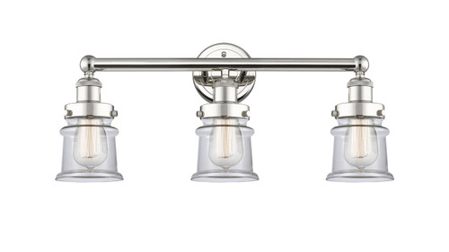 INNOVATIONS 616-3W-PN-G182S Canton 3 23.25 inch Bath Vanity Light Polished Nickel