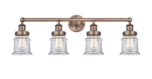 INNOVATIONS 616-4W-AC-G182S Canton 4 32.25 inch Bath Vanity Light Antique Copper
