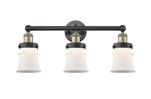 INNOVATIONS 616-3W-BAB-G181S Canton 3 23.25 inch Bath Vanity Light Black Antique Brass