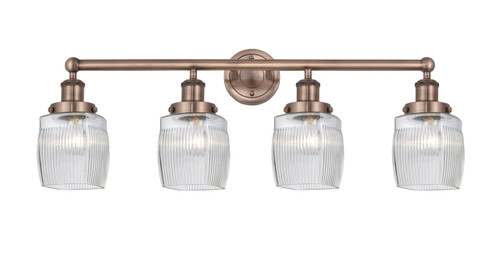 INNOVATIONS 616-4W-AC-G302 Colton 4 33 inch Bath Vanity Light Antique Copper