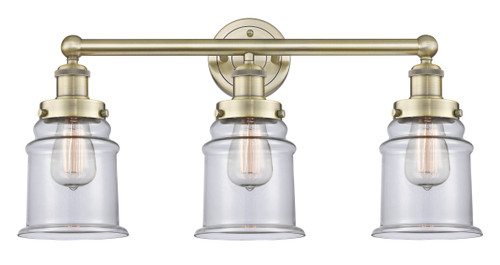 INNOVATIONS 616-3W-AB-G182 Canton 3 24 inch Bath Vanity Light Antique Brass