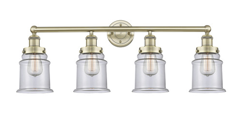 INNOVATIONS 616-4W-AB-G182 Canton 4 33 inch Bath Vanity Light Antique Brass