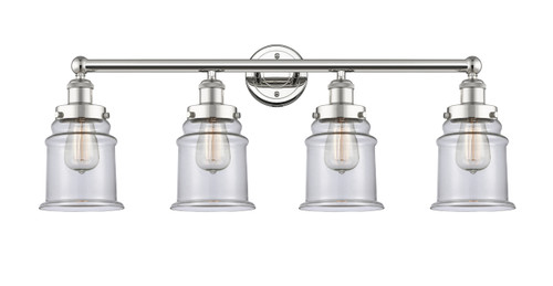 INNOVATIONS 616-4W-PN-G182 Canton 4 33 inch Bath Vanity Light Polished Nickel