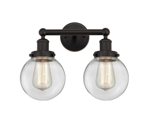 INNOVATIONS 616-2W-OB-G202-6 Beacon 2 Light 15.5 inch Bath Vanity Light Oil Rubbed Bronze