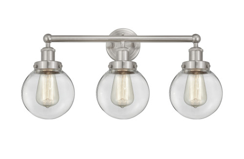 INNOVATIONS 616-3W-SN-G202-6 Beacon 3 Light 24.5 inch Bath Vanity Light Brushed Satin Nickel