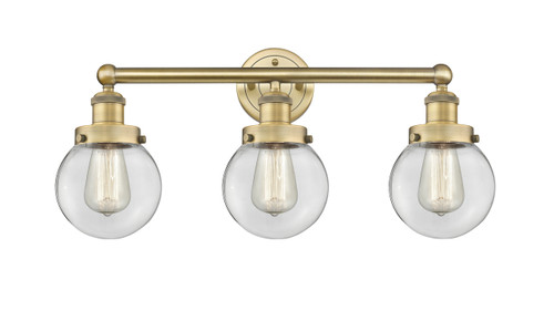INNOVATIONS 616-3W-BB-G202-6 Beacon 3 24.5 inch Bath Vanity Light Brushed Brass