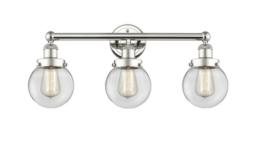 INNOVATIONS 616-3W-PN-G202-6 Beacon 3 24.5 inch Bath Vanity Light Polished Nickel