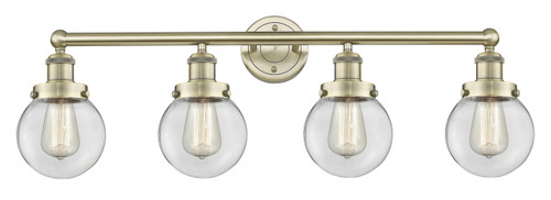 INNOVATIONS 616-4W-AB-G202-6 Beacon 4 33.5 inch Bath Vanity Light Antique Brass