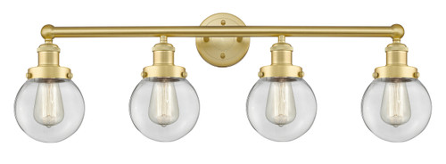 INNOVATIONS 616-4W-SG-G202-6 Beacon 4 33.5 inch Bath Vanity Light Satin Gold