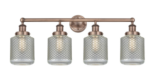 INNOVATIONS 616-4W-AC-G262 Stanton 4 33 inch Bath Vanity Light Antique Copper