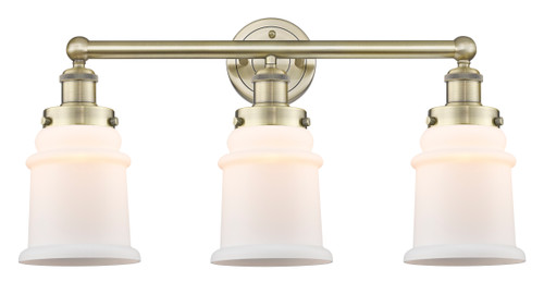 INNOVATIONS 616-3W-AB-G181 Canton 3 24 inch Bath Vanity Light Antique Brass