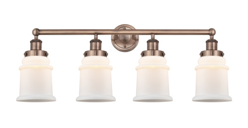 INNOVATIONS 616-4W-AC-G181 Canton 4 33 inch Bath Vanity Light Antique Copper
