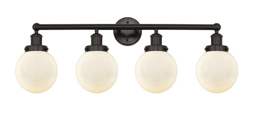 INNOVATIONS 616-4W-OB-G201-6 Beacon 4 Light 33.5 inch Bath Vanity Light Oil Rubbed Bronze