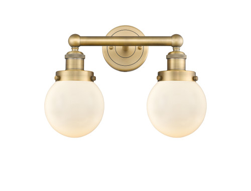 INNOVATIONS 616-2W-BB-G201-6 Beacon 2 15.5 inch Bath Vanity Light Brushed Brass