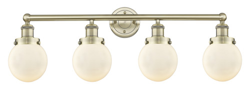 INNOVATIONS 616-4W-AB-G201-6 Beacon 4 33.5 inch Bath Vanity Light Antique Brass