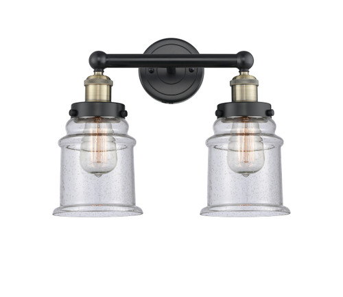 INNOVATIONS 616-2W-BAB-G184 Canton 2 15 inch Bath Vanity Light Black Antique Brass