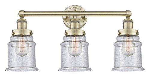 INNOVATIONS 616-3W-AB-G184 Canton 3 24 inch Bath Vanity Light Antique Brass