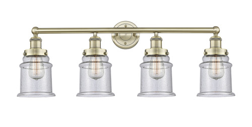 INNOVATIONS 616-4W-AB-G184 Canton 4 33 inch Bath Vanity Light Antique Brass