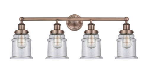 INNOVATIONS 616-4W-AC-G184 Canton 4 33 inch Bath Vanity Light Antique Copper