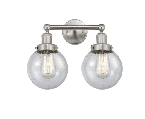 INNOVATIONS 616-2W-SN-G204-6 Beacon 2 Light 15.5 inch Bath Vanity Light Brushed Satin Nickel