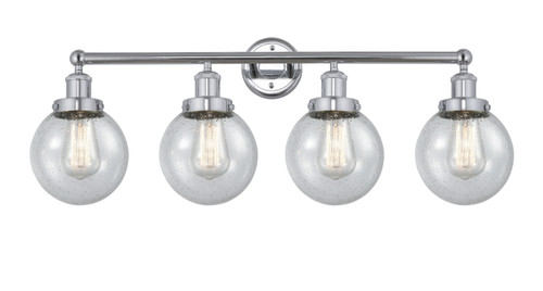 INNOVATIONS 616-4W-PC-G204-6 Beacon 4 Light 33.5 inch Bath Vanity Light Polished Chrome