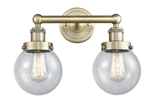 INNOVATIONS 616-2W-AB-G204-6 Beacon 2 15.5 inch Bath Vanity Light Antique Brass