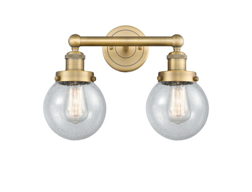 INNOVATIONS 616-2W-BB-G204-6 Beacon 2 15.5 inch Bath Vanity Light Brushed Brass