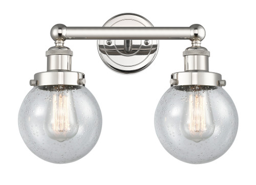 INNOVATIONS 616-2W-PN-G204-6 Beacon 2 15.5 inch Bath Vanity Light Polished Nickel