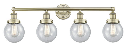 INNOVATIONS 616-4W-AB-G204-6 Beacon 4 33.5 inch Bath Vanity Light Antique Brass