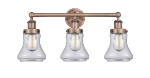 INNOVATIONS 616-3W-AC-G192 Bellmont 3 24.5 inch Bath Vanity Light Antique Copper