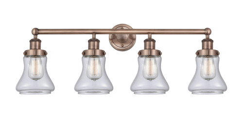 INNOVATIONS 616-4W-AC-G192 Bellmont 4 33.5 inch Bath Vanity Light Antique Copper
