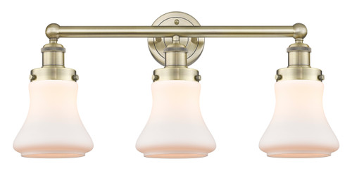 INNOVATIONS 616-3W-AB-G191 Bellmont 3 24.5 inch Bath Vanity Light Antique Brass