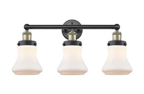 INNOVATIONS 616-3W-BAB-G191 Bellmont 3 24.5 inch Bath Vanity Light Black Antique Brass