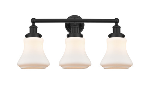 INNOVATIONS 616-3W-BK-G191 Bellmont 3 Light 24.5 inch Bath Vanity Light Matte Black