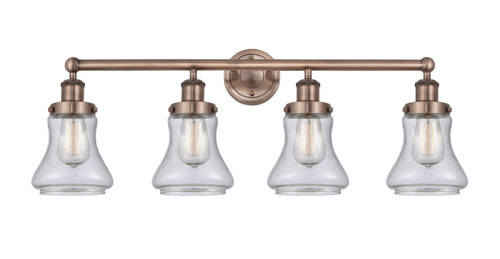 INNOVATIONS 616-4W-AC-G194 Bellmont 4 33.5 inch Bath Vanity Light Antique Copper