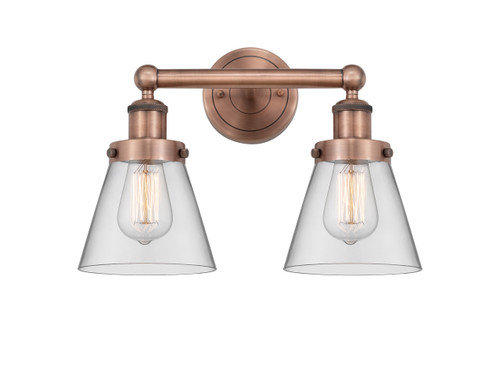 INNOVATIONS 616-2W-AC-G62 Cone 2 15.5 inch Bath Vanity Light Antique Copper